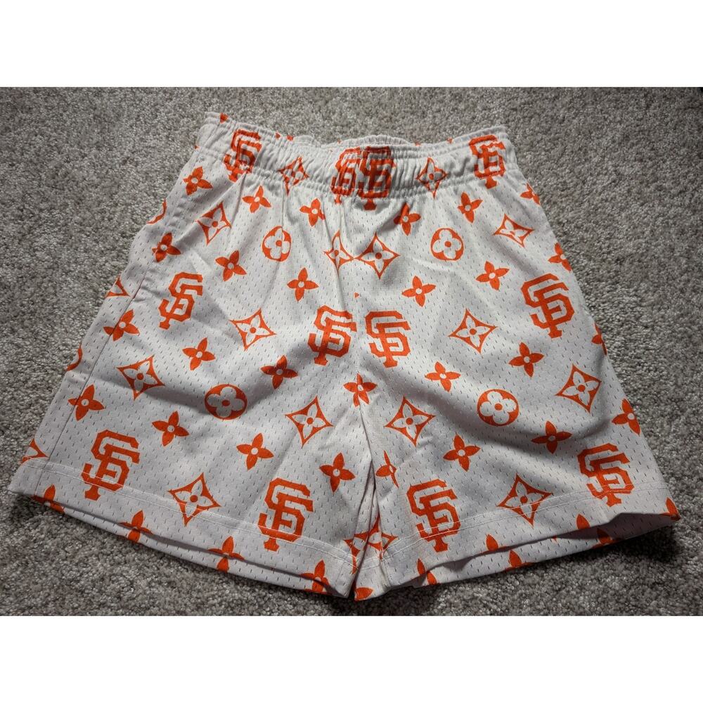 Bravest Studios SF San Francisco Giants 2021 Monogram Shorts‎ in Cream Size XS